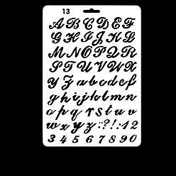 Letter A~Z ПЭТ пластиковый полый рисунок силуэт трафарет, трафареты для рисования граффити своими руками, Письмо ~ Z, 27.5x19 см