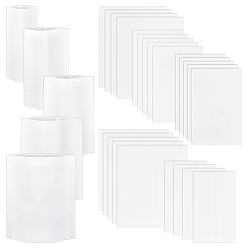 Blanc 100 pièces 5 styles film thermorétractable pour animaux, sac thermorétractable, rectangle, blanc, 19~30x12.7~25 cm