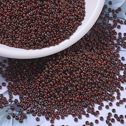 (RR4520) Непрозрачный Оранжевый Пикассо Миюки круглые бусины рокайль, японский бисер, 11/0, (rr 4520) непрозрачный апельсиновый пикассо, 2x1.3 мм, отверстия : 0.8 mm, около 50000 шт / фунт