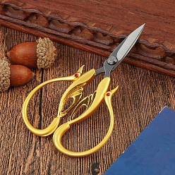 Золотой Ножницы из нержавеющей стали лебедь, ножницы для вышивания, швейные ножницы, золотые, 150x75x7.4 мм