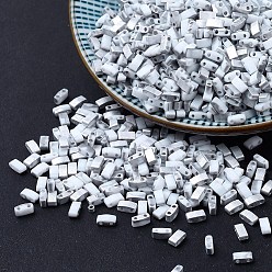 (HTL4558) Лабрадор Матовый Миюки половина бусины тила, японский бисер, 2 отверстие, (htl 4558) лабрадор матовый, 5x2.3x1.9 мм, отверстие : 0.8 мм, Около 12500 шт / 500 г