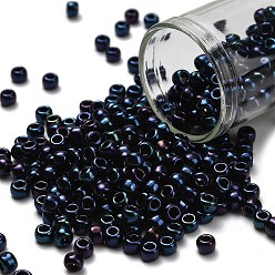 (82) Metallic Blue Iris Тохо 6/0 круглые бусины, японский бисер, (82) металлический синий ирис, 4 мм, отверстие : 1.5 мм, Около 7570 шт / фунт