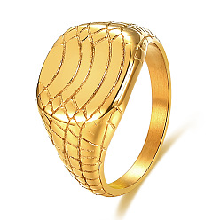 Золотой Модные мужские перстни-печатки на палец из нержавеющей стали, узор змейки, золотые, размер США 9 (18.9 мм)