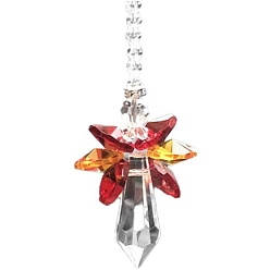 (123L) Белый крем непрозрачный блеск Украшения из стеклянного ангела, подвесные ловцы солнца, для украшения дома, огнеупорный кирпич, 180~200 мм