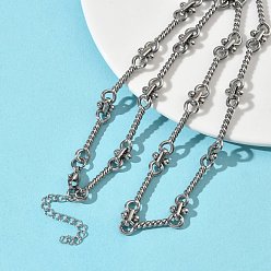 Нержавеющая Сталь Цвет 304 Цепочки из нержавеющей стали с витыми звеньями для женщин и мужчин, не тускнеет, цвет нержавеющей стали, 18.31 дюйм (46.5 см)