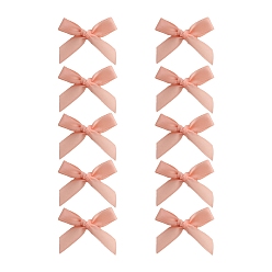 Темный Лосось 10 шт. бант из ткани аллигатор заколки для волос, темный лосось, 35x45 мм