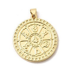 Настоящее золото 18K Латунные подвески, ом мани падме хум амулеты, долговечный, стойки покрытие, без свинца и без кадмия, реальный 18 k позолоченный, 28x25x2 мм, отверстие : 4x5 мм