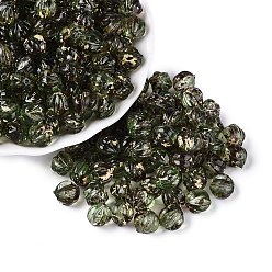 Желто-Зеленый Прозрачные стеклянные бусины пикассо, тыква, желто-зеленый, 8.5~9 мм, отверстие : 0.9~1.2 мм, Около 750 шт / фунт