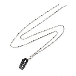 Платина Расчески для волос из сплава со стразами для дредов, платина, 467 мм