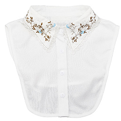 Белый Съемные воротники из полиэстера, край аппликации для шитья одежды, аксессуары для одежды diy, цветочным узором, белые, 315x345x4 мм