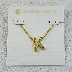 Letter K Латунные инициальные подвески-ожерелья для женщин, золотые, Письмо K, 15.75 дюйм (40 см)