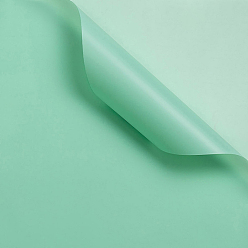 Средний Аквамарин Сплошная цветная пластиковая бумага для оберточной бумаги для цветов, водостойкая флористическая бумага для букетов, diy crafts, средний аквамарин, 550~580x550~580x0.05 мм, 20 лист/мешок