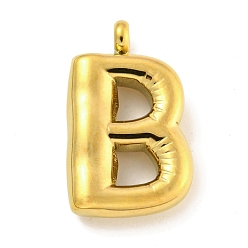 Letter B Ионное покрытие (ip) 304 подвески из нержавеющей стали, буквенное очарование, золотые, В письме, 27x15.5x5.5 мм, отверстие : 3 мм