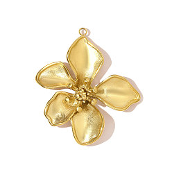 Настоящее золото 18K 304 подвески из нержавеющей стали, , ионное покрытие (ip), реальный 18 k позолоченный, 39x35 мм