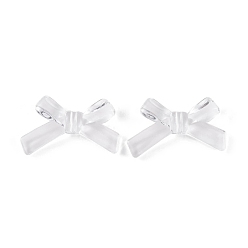 Прозрачный Прозрачные акриловые бусины, бантом, прозрачные, 21x34.5x6.5 мм, отверстие : 1.8 мм, Около 385 шт / 500 г