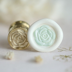 Цветок Золотая восковая печать, латунная головка штампа, для приглашений, конверты, подарочная упаковка, цветок, 15 мм
