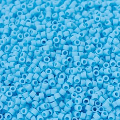 (DB0755) Matte Opaque Turquoise Blue MIYUKI Delica Beads, Cylinder, Japanese Seed Beads, 11/0, (DB0755) Matte Opaque Turquoise Blue, 1.3x1.6mm, Hole: 0.8mm, about 2000pcs/bottle, 10g/bottle