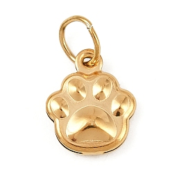 Paw Print 304 прелести нержавеющей стали, с целью перехода в кольце, золотые, отпечаток лапы, 12x10x3 мм, отверстие : 4.5 мм