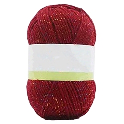 Dunkelrot Acrylfasern und Polyestergarn, mit goldenem Seidenfaden, zum Weben, Stricken & Häkeln, dunkelrot, 2~2.5 mm
