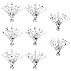 Серебро 8шт. PE звезда центральное украшение стола, для украшения вечеринки, серебряные, 63x315 мм