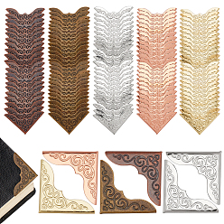 (52) Непрозрачная лаванда 125шт 5 цвета железный треугольный уголок-протектор, охранники покрывают подушку, разноцветные, 23x23x3.5~4 мм, 25 шт / цвет