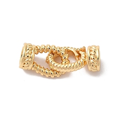 Настоящее золото 18K Латунь раз по сравнению с застежками, без кадмия, без никеля и без свинца, Twist овальные, реальный 18 k позолоченный, 19 мм, отверстие : 1.2 мм