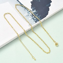 Настоящее золото 18K 2.5мм латунные текстурированные кабельные цепочки, без свинца и без кадмия, долговечный, стойки покрытие, реальный 18 k позолоченный, 18.03 дюйм (45.8 см)