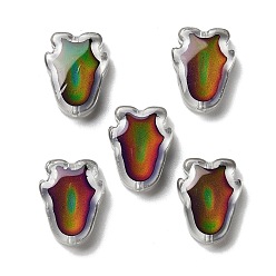 Разноцветный Стеклянные бусины, чувствительные к температуре бусины, меняющие цвет, тюльпан, красочный, 15x11.5x5.5 мм, отверстие : 1.3 мм