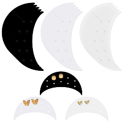 Луна 15 шт. 3 цветные акриловые подставки для сережек, разноцветные, луна, 9x5x0.3 см, 5 шт / цвет