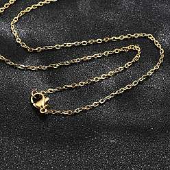 Золотой Ионное покрытие (ip) 304 ожерелья из нержавеющей стали с цепочками, с карабин-лобстерами , золотые, 17.7 дюйм (45 см), 1.5 мм