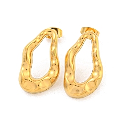 Золотой Твист 304 серьги из нержавеющей стали, серьги-гвоздики для женщин, золотые, 24x14 мм