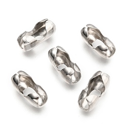 Color de Acero Inoxidable Conectores de cadena de bolas de acero inoxidable que no se deslustran, color acero inoxidable, 304 mm, agujero: 17.5x8 mm, apto para cadena de bolas de 5x4 mm