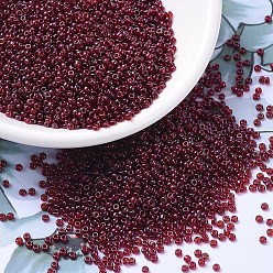 (RR315) Burgundy Gold Luster MIYUKI Round Rocailles Beads, Japanese Seed Beads, 11/0, (RR315) Burgundy Gold Luster, 2x1.3mm, Hole: 0.8mm, about 50000pcs/pound