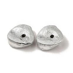 Серебро УФ-покрытие ccb пластиковые бусины, текстура, треугольные, серебряные, 20.5x18.5x10 мм, отверстие : 3 мм