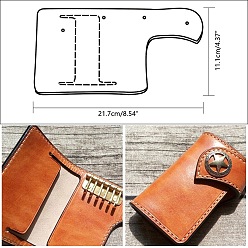 Цвет Древесины Бумажник акриловый шаблон, модель ручной работы из кожи, деревесиные