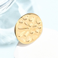 Золотой 304 открытые кольца-манжеты из нержавеющей стали для женщин, овальные, золотые, 17 мм