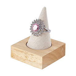 Папайя Оранжевый 1 держатель-органайзер из деревянного конуса, с бантиком, papayawhip, 4.85x4.9x6.3 см