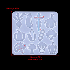 Белый DIY силиконовые формы для кулона, изготовление украшений, формы для литья смолы, для уф-смолы, изготовление ювелирных изделий из эпоксидной смолы, квадратный, белые, 114x120x4 мм