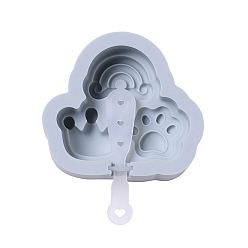 Light Grey Food Grade Ice Cream DIY Silicone Molds, Fondant Molds, Resin Casting Molds, for Chocolate, Candy, UV Resin & Epoxy Resin Craft Making, Light Grey, 101x91x27mm