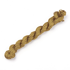 Coffee Nylon Thread, Nylon Jewelry Cord for Custom Woven Bracelets Making, Coffee, 1mm, about 26.24 yards(24m)/bundle, 10bundles/bag, about 262.46 yards(240m)/bag