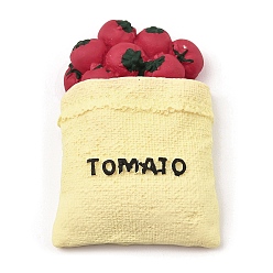 Помидор Непрозрачная смола декодирует кабошоны, имитация еды, помидор, 59x40.5x15 мм