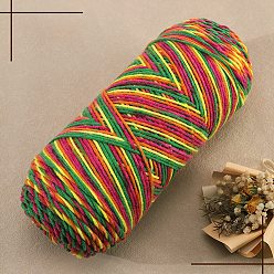 Разноцветный 5-слойная пряжа из молочного хлопка и акрилового волокна, для ткачества, вязание крючком, сегмент окрашенный, красочный, 2.5 мм