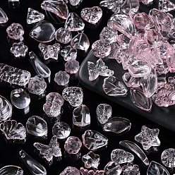 Pink 20g бусины ручной работы в технике лэмпворк, разнообразные, розовые, 8~20x8~25x4.5~13 мм, отверстие : 1~5 мм