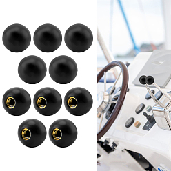 Черный Бакелитовый механический рабочий шток рукоятка шар, с латунным стержнем, чёрные, 35.5 мм