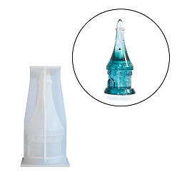 Белый Силиконовые формы для показа колец в форме замка своими руками, формы для литья смолы, белые, 107x53x53 мм