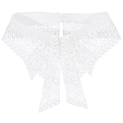 Белый Женский накладной воротник из полиэстера, отделка горловины своими руками аксессуары для одежды, белые, 440x160x4 мм