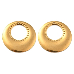 Golden 304 Stainless Steel Pendants, Flat Round Charm, Golden, 32x2.5mm, Hole: 1.4mm