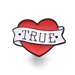 Красный Сердечки эмалевые булавки, броши из сплава запекаемой краски для одежды рюкзака, красные, 20x26 мм