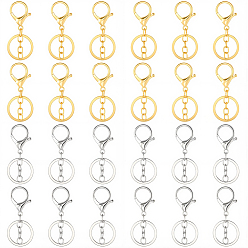 (52) Непрозрачная лаванда 24 шт. 2 застежки для брелков из цветного сплава, разноцветные, 66 мм, 12 шт / цвет