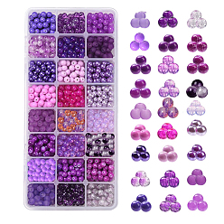 (52) Непрозрачная лаванда Стеклянные бусины, для изготовления украшений из бисера, круглые, разноцветные, 6 мм, отверстие: 1~1.6 мм, 24 цветов, о 60шт / цвет, 1440 шт / коробка